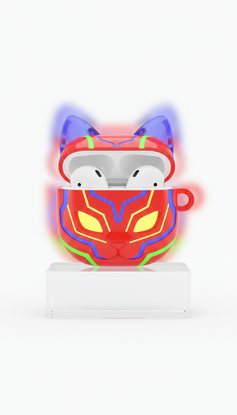 Neon Catgirl Sculpted Collectible Case